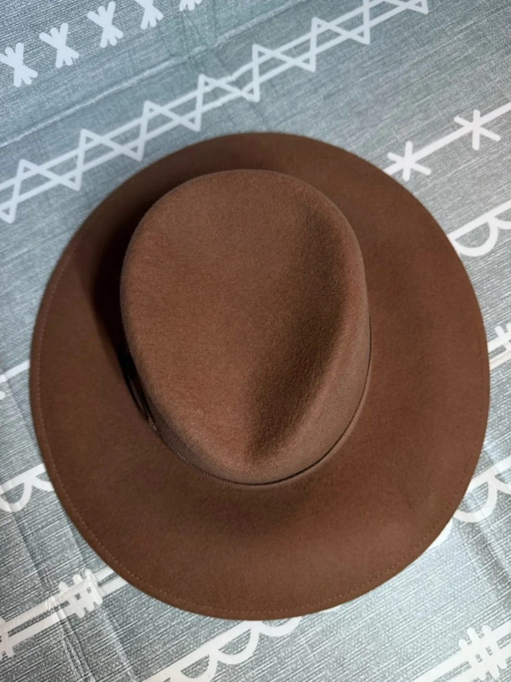 Eric Javits Wide-Brim Wool Fedora Hat in Russet - Picture 7 of 10